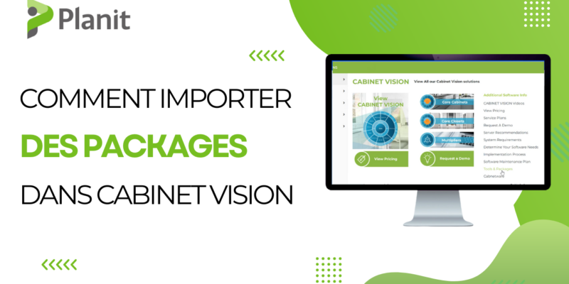 Importation Et Installation Paquets Cabinet Vision