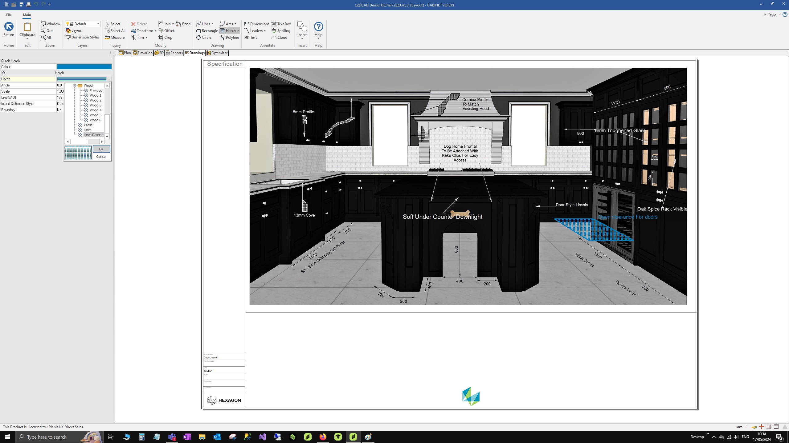 Hexagon MI CABINET VISION 2024.1 Image Quick Hatch 2