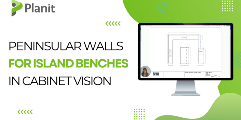 2D CAD Peninsular Wall Placement Cabinet Vision