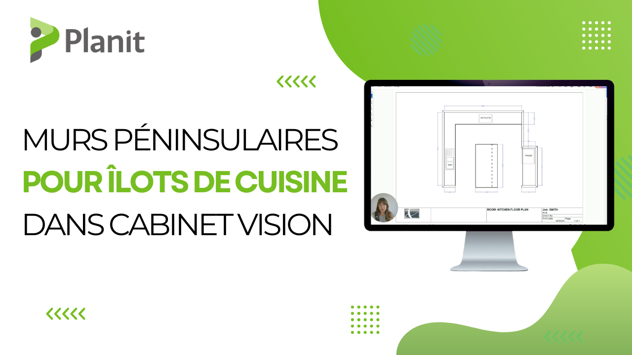 Quoi de neuf 5 Placement Précis : Utiliser Les Outils 2D CAD Pour Positionner Des Murs Péninsulaires Dans CABINET VISION