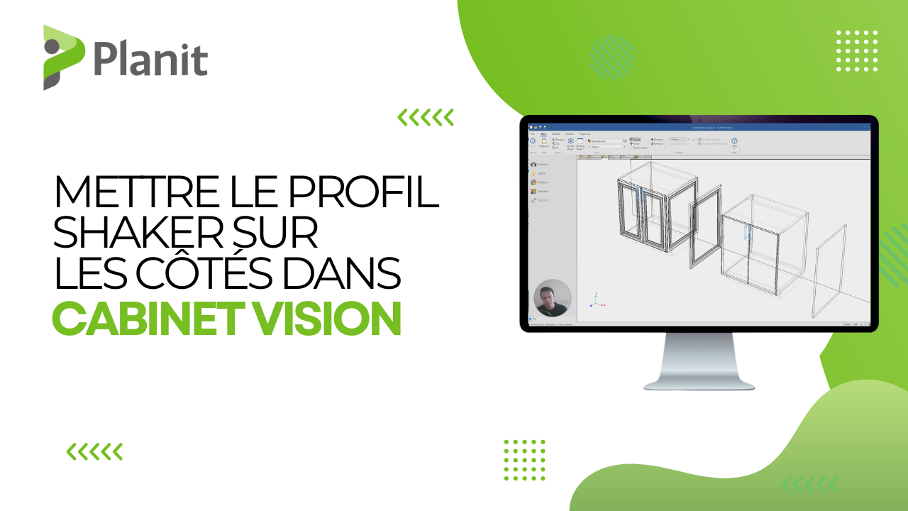Quoi de neuf 6 Ajouter Un Profil De Porte Aux Panneaux De Côté Et Enregistrer Des Panneaux Personnalisés Dans CABINET VISION